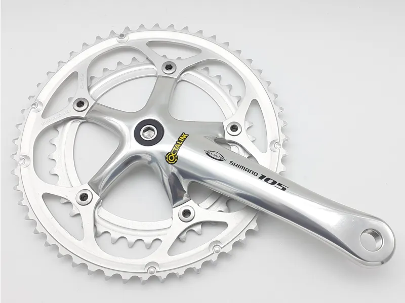 Shimano 105 5502 52/39 172.5mm Octalink Chainset in Silver Shop Soiled-1